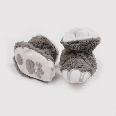 Buciki niechodki niemowlęce, szare, Dino, Be Snazzy