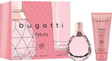 Bugatti, zestaw prezentowy damski, Felicitá: woda perfumowana, 60 ml + żel pod prysznic, 100 ml
