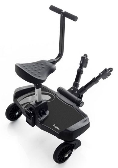 Bumprider, dostawka z siedziskiem do wózka, czarno-szara