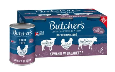 Butcher's, mix smaków w galaretce, karma mokra dla psów, 6-400g