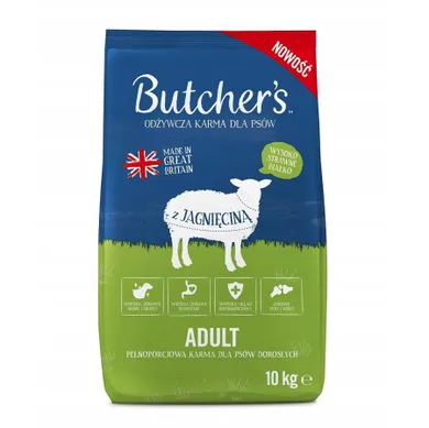 Butcher's, sucha karma dla psa, jagnięcina, 10 kg