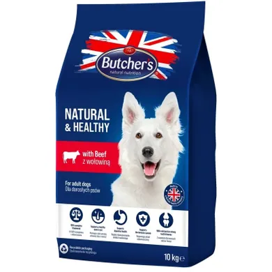 Butcher's, sucha karma dla psa, wołowina, 10 kg