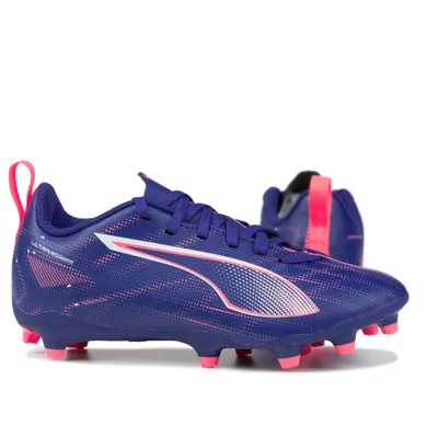 Buty piłkarskie dziecięce, korki, fioletowe, Puma Ultra 5 Play FG/AG