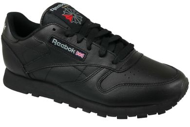 Buty sportowe damskie, czarne, Reebok Classic Leather