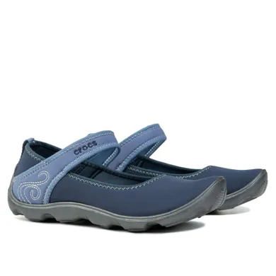 Buty sportowe dziecięce, baleriny, granatowe, Crocs Duet Busy Day Mary Jane