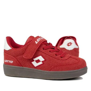 Buty sportowe dziecięce, czerwone, Lotto Vintal SC K