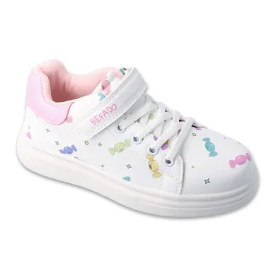 Buty sportowe dziewczęce, białe, Befado