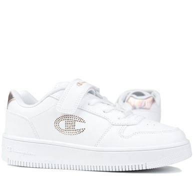 Buty sportowe dziewczęce, białe, Champion Rebound Platform Glitter