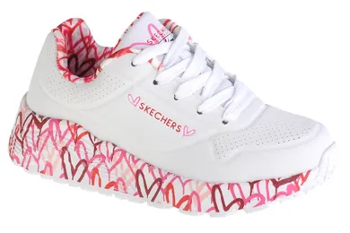 Buty sportowe dziewczęce, białe, Skechers Uno Lite