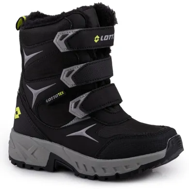 Buty zimowe dziecięce, ocieplane, czarne, Lotto Pincecreek Tex