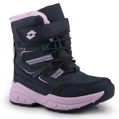 Buty zimowe dziecięce, ocieplane, granatowe, Lotto Nizina Tex K