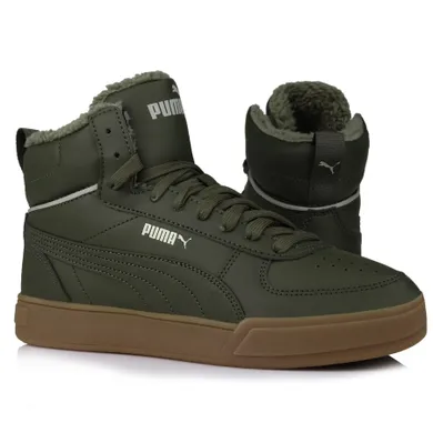 Buty zimowe męskie, ocieplane, zielone, Puma Caven Mid Winter