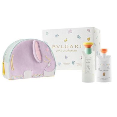 Bvlgari, Petits et Mamans zestaw, woda toaletowa spray, 100 ml + balsam do ciała, 75 ml + kosmetyczka