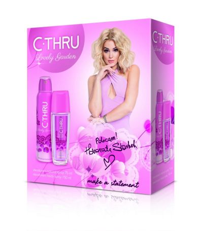 C-Thru, Zestaw prezentowy Lovely Garden, Deo spray 150 ml + Deo naturalny spray 75 ml