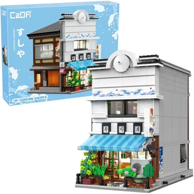 Cada, Sklep z Sushi, budynek w japońskim stylu, LED, klocki konstrukcyjne, 1665 elementów