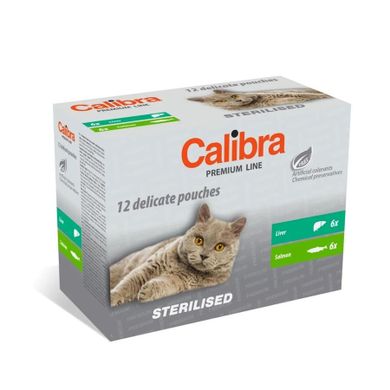 Calibra, Cat Premium Sterilised, karma mokra, 12-100g