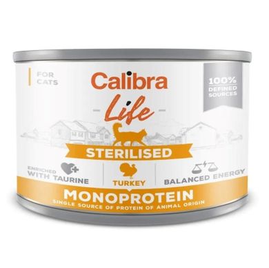 Calibra, Life, Sterilised, indyk, mokra karma dla kotów sterylizowanych, 200g