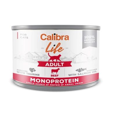 Calibra, Life, wołowina, mokra karma dla kotów, 200g