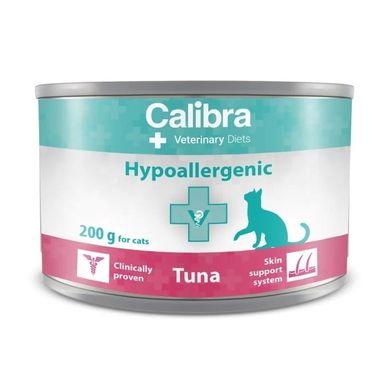 Calibra, Veterinary Diets, Hypoallergenic, tuńczyk, mokra karma dla kotów, 200g
