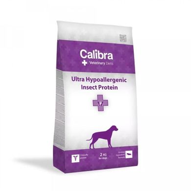 Calibra, veterinary diets ultra hypoallergenic insect, sucha karma dla psa, 2 kg