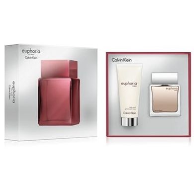 Calvin Klein, Euphoria Men, zestaw upominkowy, woda toaletowa w sprayu, 50 ml + żel pod prysznic, 100 ml