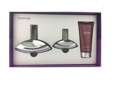 Calvin Klein, Euphoria Woman, zestaw 3w1, woda perfumowana, spray, 100 ml + woda perfumowana, spray, 30 ml + balsam do ciała, 100 ml