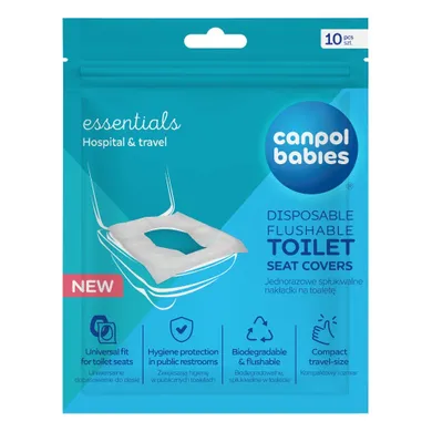 Canpol babies, jednorazowe spłukiwalne nakładki na toaletę, 10 szt.