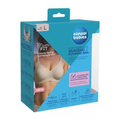 Canpol babies, Mum fit, biustonosz do karmienia i odciągania, rozmiar L