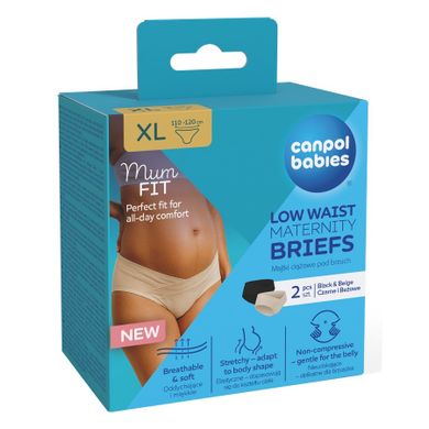 Canpol babies, Mum fit, majtki ciążowe pod brzuch, rozmiar XL, 2 szt.