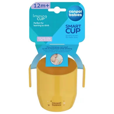 Canpol babies, sprytny kubek do nauki picia, żółty