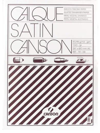 Canson, kalka kreślarska, A3, 90/95g, 100 arkuszy