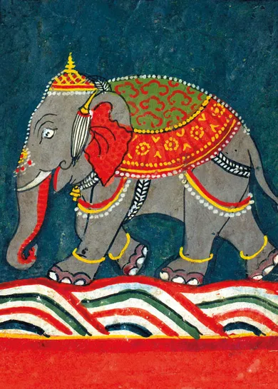 Caparisoned Elephant, karnet okolicznościowy z kopertą, B6