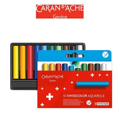 Caran d’Ache, kredki akwarelowe woskowe, 10 kolorów