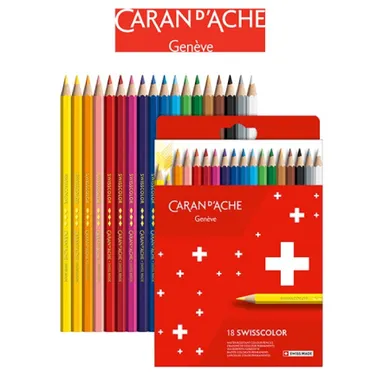 Caran d’Ache, Swisscolor, kredki ołówkowe, 18 kolorów