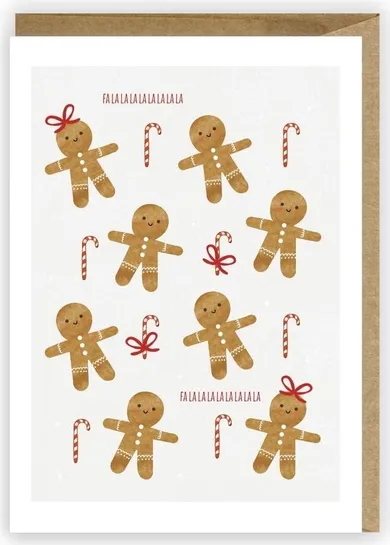 Cardie, kartka, Boże Narodzenie, pierniczki