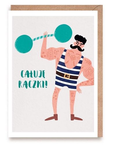 Cardie, kartka okolicznościowa A6, Całuję rączki