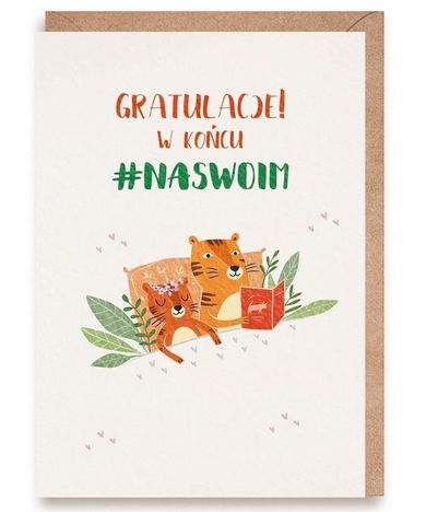Cardie, kartka okolicznościowa A6, Parapetówka, W końcu na swoim