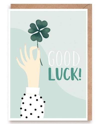 Cardie, kartka okolicznościowa, Powodzenia Good luck!