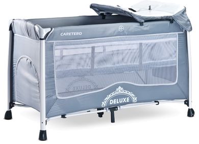 Caretero, Deluxe, łóżeczko turystyczne, grey