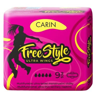 Carin, Freestyle Ultra Wings, podpaski higieniczne, 9 szt.