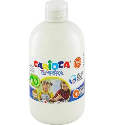 Carioca, farba tempera, biała, 500 ml