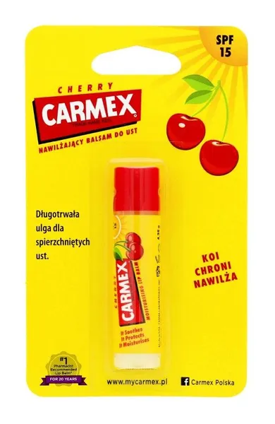 Carmex, nawilżający balsam do ust w sztyfcie, cherry 425g