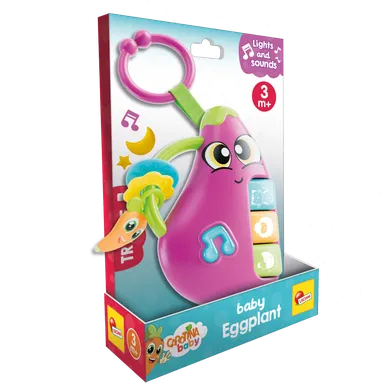 Carotina Baby, pianinko z grzechotką, Bakłażan