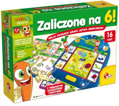 Carotina Preschool, Zaliczone na 6! Podwójna Marchewka, nauka angielskiego, zestaw edukacyjny
