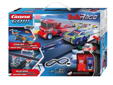 Carrera Go, Build'n Race, Racing Set, tor wyścigowy, 2 samochody, 3,6 m