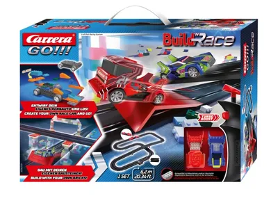 Carrera Go, Build'n Race, Racing Set, tor wyścigowy, 2 samochody, 6,2 m