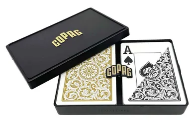 Cartamundi, Copag Elite, plastikowe karty do pokera, złoto-czarne