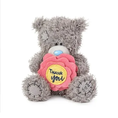 Carte Blanche, Greetings, Miś, maskotka z kwiatkiem, Thank you, 11 cm
