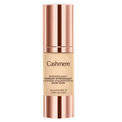Cashmere, Glow Look, rozświetlający podkład wypełniający z kwasem hialuronowym, Natural, 30 ml