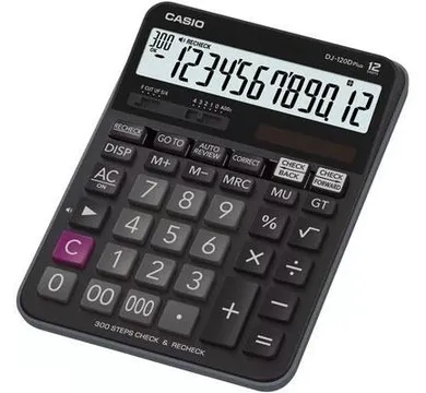 Casio, kalkulator biurowy, czarny, 12 cyfrowy wyświetlacz